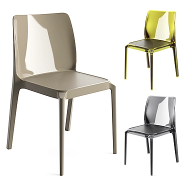 Pedrali Blitz 640 Chair: Sleek Design & Multimaterial Construction 3D model image 1 