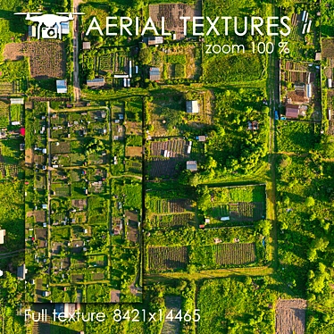 Title: Aerial Country Textured Plots 3D model image 1 