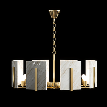 AVA 8 Chandelier - Elegant Lighting for Any Space 3D model image 1 