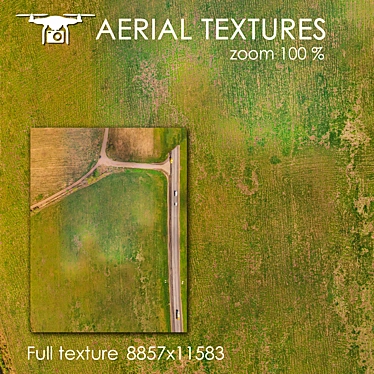 Aerial Field Texture: Authentic, Versatile 3D model image 1 