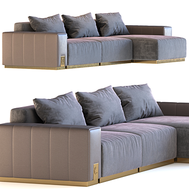 Vietri Cantori 2019 Sofa: Stylish, Spacious, and Angular 3D model image 1 