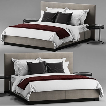 Elegant B&B Italia Bauci Ovidio Bed 3D model image 1 