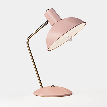 Glamorous Blush & Brass Lamp 3D model image 1 