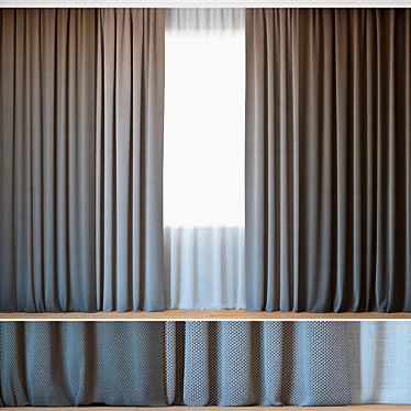 Sheer Elegance Curtains Set | ROHI Novum Tulle 3D model image 1 