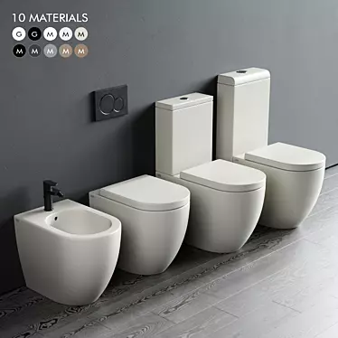 Ceramica Cielo Smile WC - Stylish and Compact 3D model image 1 