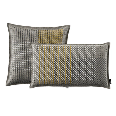 Canevas Geo Grey Rectangular Cushion 3D model image 1 