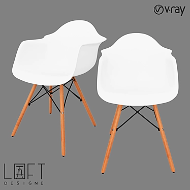 Modern Chair Design | LoftDesigne 3560 Model 3D model image 1 