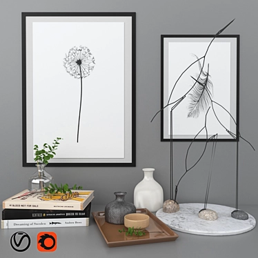 Avian Home Decor Set 3D model image 1 