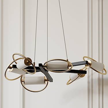 Luxurious Golden Jersey Chandelier 3D model image 1 