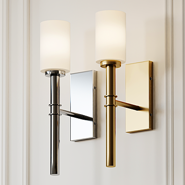 Darrell 1-Light Wall Sconce: Modern Elegance for Any Space 3D model image 1 