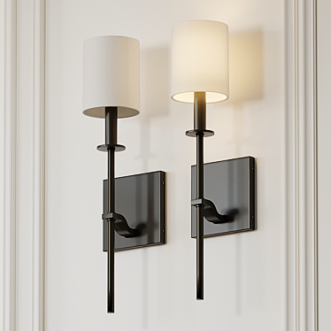 Elegant Bueche Wallchiere Sconce 3D model image 1 