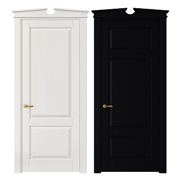 Elegant Classic Interior Doors 3D model image 1 