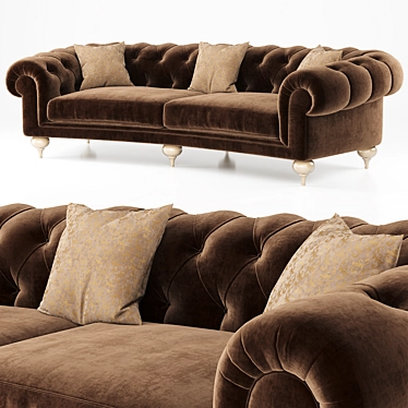 Mantellassi Audrey: Elegant 3 Seater Sofa 3D model image 1 