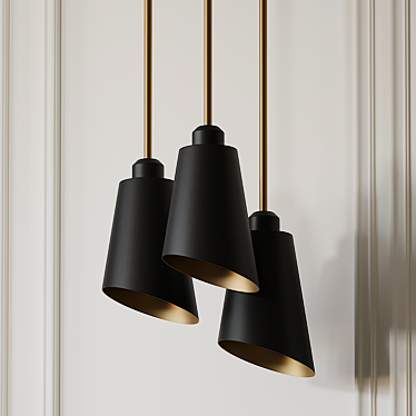 Valmonte Cone Pendant: Stylish Lighting Solution 3D model image 1 