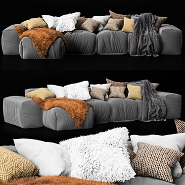 Modular Designer Sofa by Bonaldo 3D model image 1 