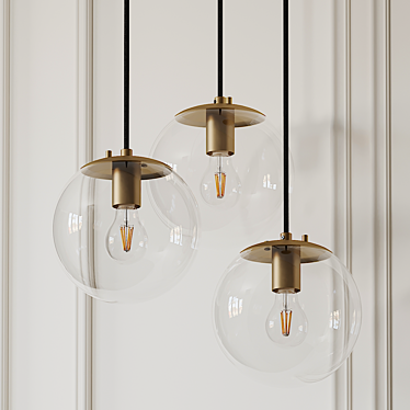 Wysocki Pendant: Elegant Globe Lighting 3D model image 1 