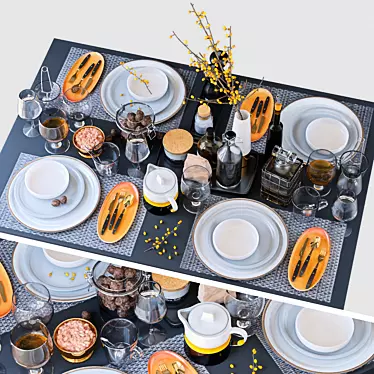 Elegant Table Setting 3D model image 1 