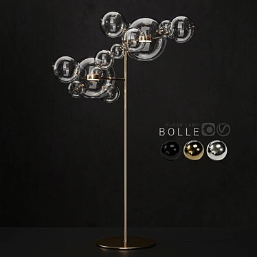 Versatile Floor Lamp Bolle by Giopato & Coombes 3D model image 1 