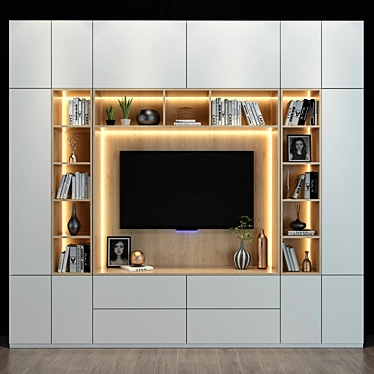 Modern TV Shelf 65 3D model image 1 