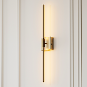 Elegant Gold-Silver Dimmable Sconce 3D model image 1 
