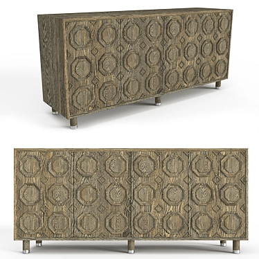 Sophisticated Alhambra Credenza: Exquisite Design & Craftsmanship 3D model image 1 