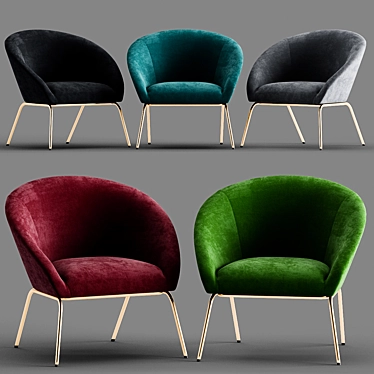 Comfy Fabric Armchair: Modern Design 3D model image 1 