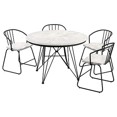 Elegant Timmins Dining Set 3D model image 1 