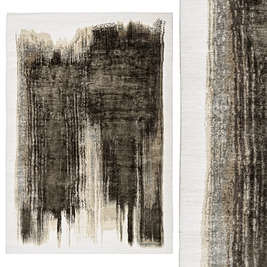 Abstract Brushstrokes Silk Rug 3D model image 1 