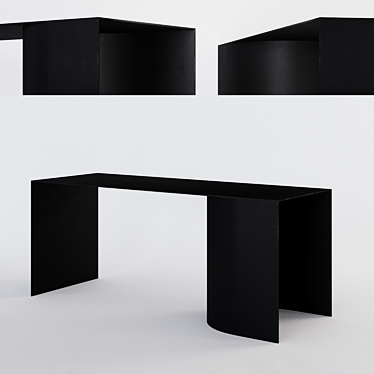 Industrial-Inspired Place Bench by Ferm Living 3D model image 1 