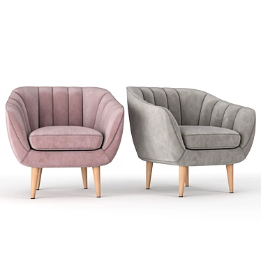 Elegant Kensington Armchair: Mercer + Reid 3D model image 1 