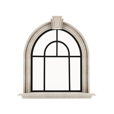 Elegant Glass Pane 3D model image 1 