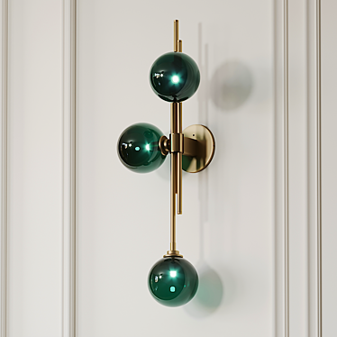 Drunken Emerald Trilogy Wall Sconce 3D model image 1 