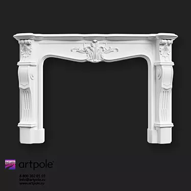 OM Plaster Decorative Fireplace - Artpole Masterpiece 3D model image 1 