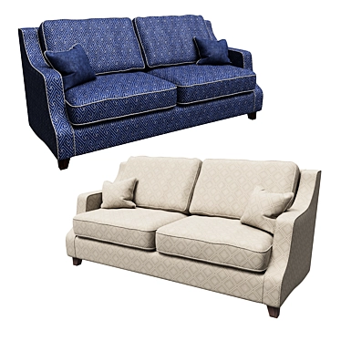 Elegant English Channel Sofa 3D model image 1 