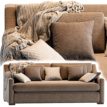 Elegant Luxe Sofa 3D model image 1 