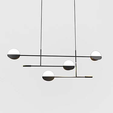 Modern Matte Black Pendant Light (Bolia 40.2529) 3D model image 1 