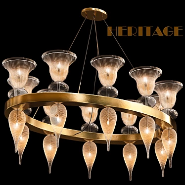 Elegant Heritage Pendant Light 3D model image 1 