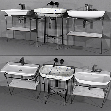 Sleek Stockholm Ceramica Set 3D model image 1 