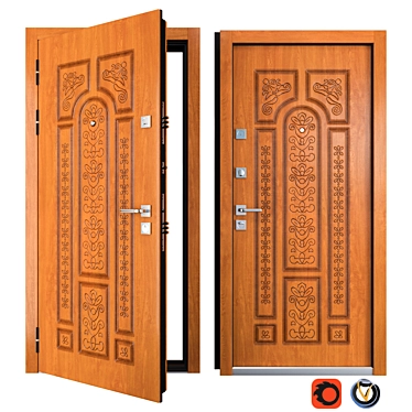 Bezha 7 Metal Entrance Door 3D model image 1 