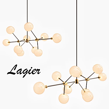 Contemporary Lagier Suspension Light 3D model image 1 