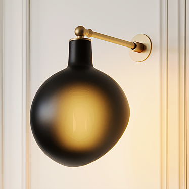 Elegant Piano Wall Sconce 3D model image 1 