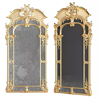 Vintage Reflection: Classical Mirror 3D model image 1 