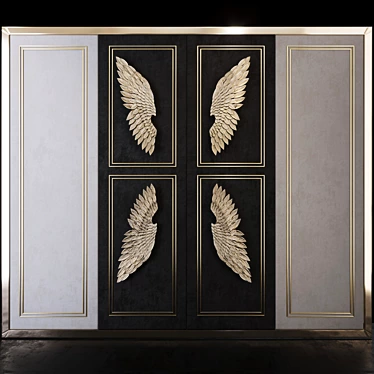 Angelic Metal Wall Decor 3D model image 1 