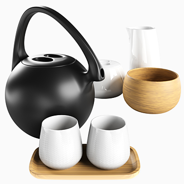 Elegant Rosenthal Teapot Set 3D model image 1 