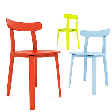 Elegant All Plastic Chair 3D model image 1 