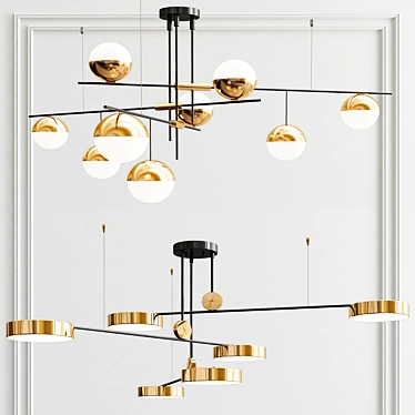 Modern Luxe LED Chandelier - 2 Styles 3D model image 1 