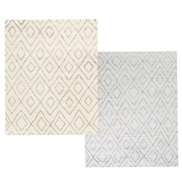 Luxury Double-Diamond Moroccan Rug 3D model image 1 