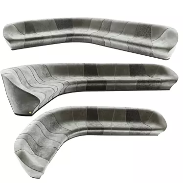 Elegant Roberto Cavalli Nassau Sofa 3D model image 1 