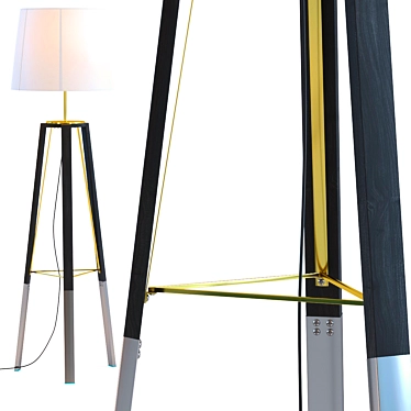 Modern Tripot Floor Lamp 3D model image 1 