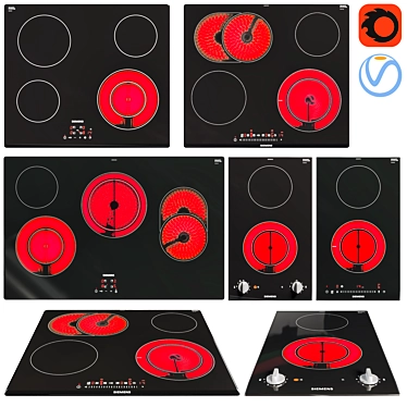 Siemens Hob: IQ Series, Various Sizes 3D model image 1 